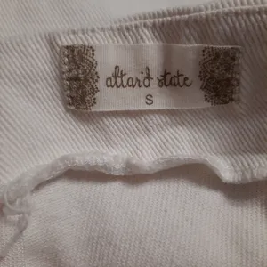 Altar'd State White Denim Skort Size Small thumbnail 4