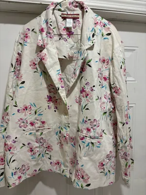 Vintage Floral Blazer / Lightweight Jacke thumbnail 2