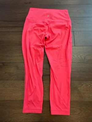 Lululemon Embody Crop Leggings Size 8 Bright Pink - C67-034 thumbnail 5