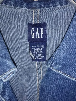 GAP L Dark Jeans Button Front Top thumbnail 3