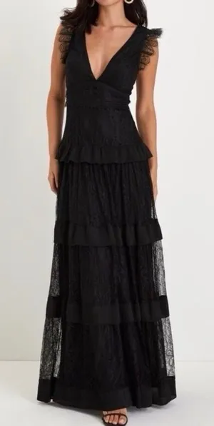 NWT Lulus Lace Tiered Dress  thumbnail 1