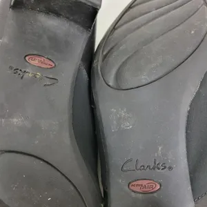 Clarks Womens Shoes Size 7.5 Black Leather Sugar Spice Heeled Slip On Pumps thumbnail 11