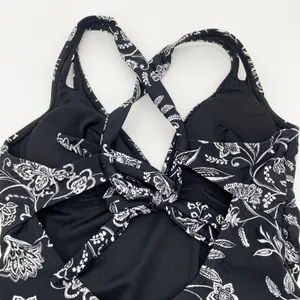 Cupshe One Piece Swimsuit Womens Small Floral Stretch Beach Resortwear Botanical thumbnail 7