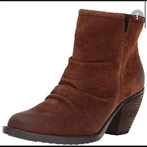 Born Aire boots‎ brown leather heeled boots size 7 thumbnail 1