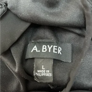 A. Byer Women's Large Black Spaghetti Strap Dress - 100% Polyester thumbnail 3