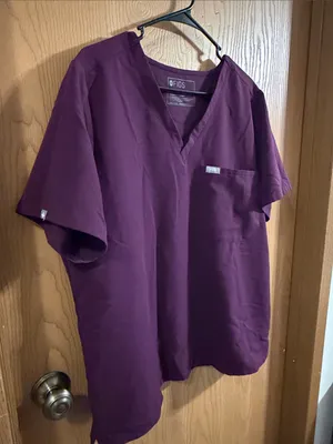 Figs Women’s Deep Purple One Pocket Catarina Scrub Top‎ XXL thumbnail 4