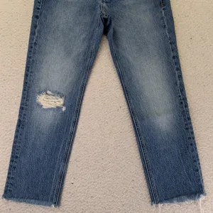 FRAME Le‎ Pegged Jean Bloomfield Distressed High Rise Straight Jeans 24 LPJ385 thumbnail 4