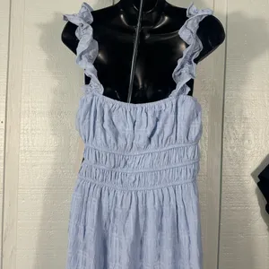 Kingston Grey Women’s Boho Blue Tiered Flutter Sleeve Maxi Dress SZ XL NWT thumbnail 7