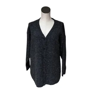 Nwot Zara Wool / Alpaca Blend Rib Trim Knit Long Cardigan Gray Small thumbnail 10