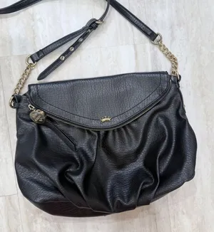 Juicy Couture Black Faux Leather Crossbody Bag Gold Hardware AJCH341020 thumbnail 1