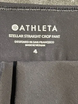 Womens sz4 Athleta Black Stellar Straight Crop Pant-casual/travel/work thumbnail 9