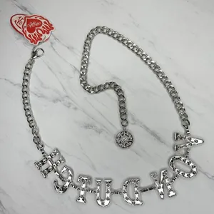 Von Dutch Rhinestone Letter Chain Belt OS ✨ thumbnail 2
