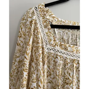 Free People Talk About It Tunic Top Ivory Combo Women's Size Medium‎ thumbnail 7