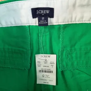 J.Crew Women's Size 2 Green Chino Shorts 3.5" Inseam Mid Rise New thumbnail 4