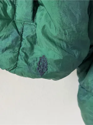 Free People FP Movement In A Bubble Patch Puffer Jacket Coat Evergreen Patch NWT thumbnail 6