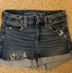 American Eagle ripped jean shorts thumbnail 1