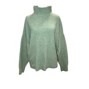 For the Republic Sage Green Wool‎ Blend Mock Turtleneck Sweater Large Cozy Hygge thumbnail 2