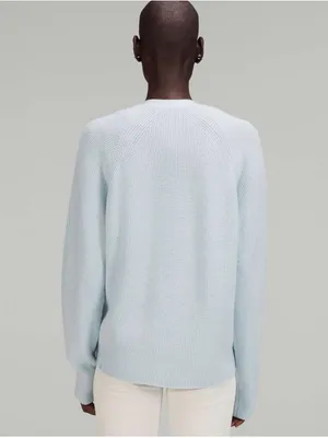 Lululemon Merino Wool-Blend Cardigan Powder Blue 6 thumbnail 2