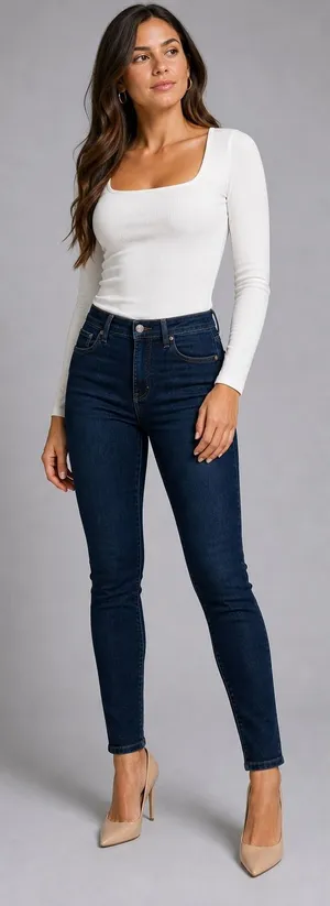 Agolde Sophie Pentacle Dark Wash High Rise Skinny Ankle Crop Jeans A123-1045‎ thumbnail 1