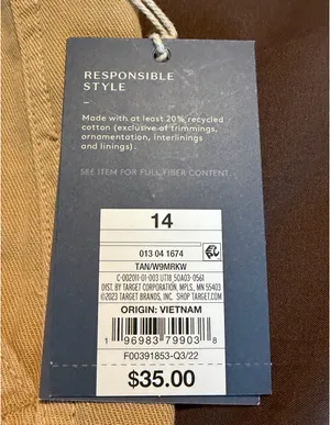 Target Pants Tan Size 14 thumbnail 3