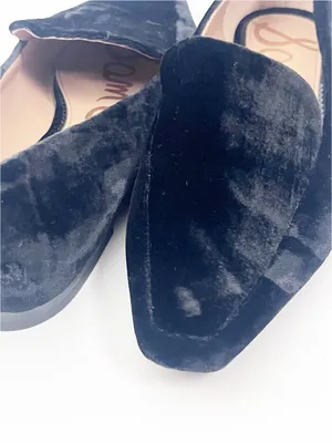 SAM EDELMAN Emelie Black Velour Square Tie Slip On Loafers Size 7M Neutral Boho thumbnail 10