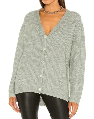 All Saints Green Bay Leanne Oversized Knit Cardigan Sweater Wool & Alpaca Medium thumbnail 1