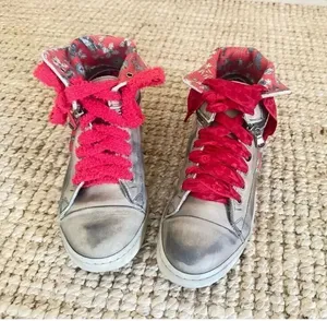 Le Crown Handmade in Italy Distressed Leather Convertible High Low Sneakers 37 thumbnail 1