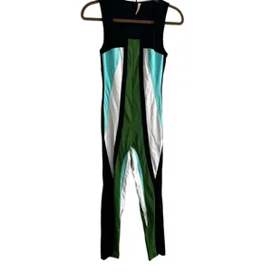 NO KA’OI Colorblock Sleeveless Catsuit Jumpsuit Activewear Size S thumbnail 2