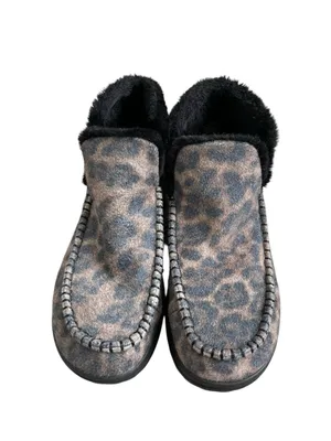 Hey Dude Denny Leopard Booties Women’s Size 11 Plush Faux Fur Comfy Cozy thumbnail 2