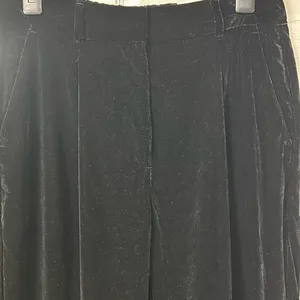 Old Navy Black Extra High Rise Velvet Wide Leg Pants(Size Small) thumbnail 7