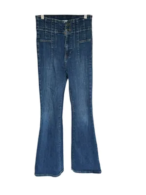 Free People - Jayde Flare Jeans Night Sky Retro High Rise Denim Sz 27 thumbnail 3