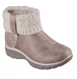 Skechers Women's Pale Taupe Knit-Cuff Ankle Boot Size 7.5 thumbnail 1