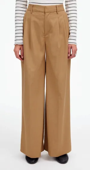 Madewell The Harlow Superwide-Leg Trouser in Brushed Twill thumbnail 1