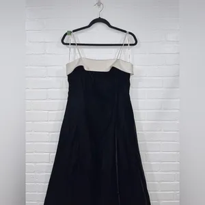 Y2K Night Way Collections Vintage White and Black Velvet Dress w/Tulle 90s 2000s thumbnail 14