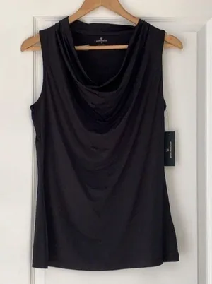 Worthington Black Cowl Neck Top thumbnail 1