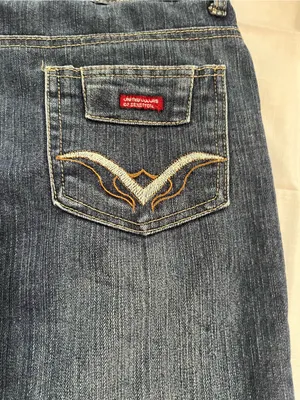 United Colors Of Benetton Dark Blue Straight Leg Jeans with Embellished Pockets thumbnail 7