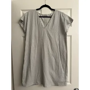 Madewell Green/Cream Button-Back Easy Dress thumbnail 3