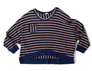 Free People Making In Happen Pullover Navy Large thumbnail 1