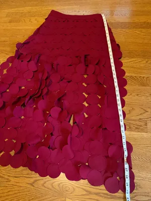 NWT Hollow Out Burgundy Maxi Skirt size L thumbnail 9