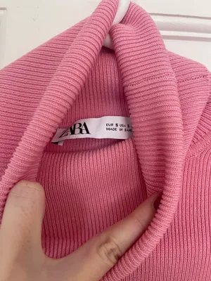 ZARA Pink Rib Knit Turtleneck thumbnail 2