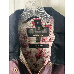 Barbour Violet Lightweight Waxed Cotton Jacket in 16 thumbnail 8