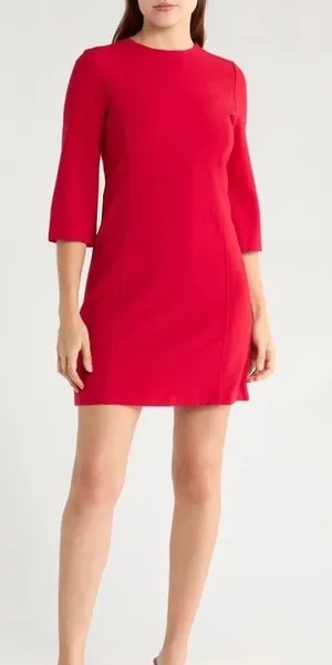 Alice & Olivia Gem Shift Dress Red‎ Size 4 thumbnail 1