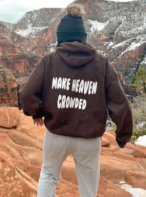 Make Heaven Crowded Hoodie Brown Size XL thumbnail 6