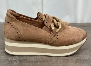 Corkys So What Brown Platform Slip On Loafer Sz.8 thumbnail 1