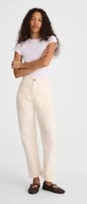 MADEWELL Darted Barrel Leg Pants Vanilla Size 27 New NWT 4 CASUAL MINIMALIST thumbnail 1