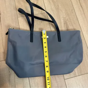 Kate Spade Lida May Nylon Street Tote Bag Gray Black Designer Y2K 2010 thumbnail 9