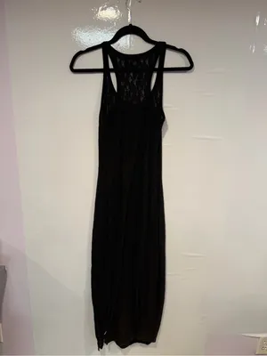 Aerie Black Lace Maxi Tank‎ Swimsuit coverup Dress thumbnail 5