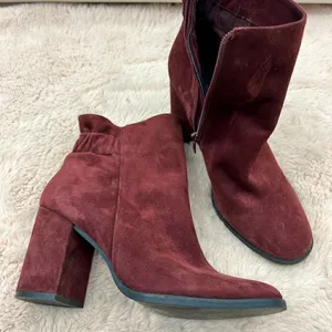 Arturo Chiang leather upper suede block heel bootie thumbnail 2