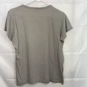 Anvil women’s gray white‎ relaxed short sleeve coffee mom cotton casual tshirt L thumbnail 6