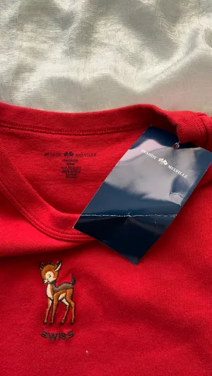 Red Baby Tee Brandy Melville thumbnail 3